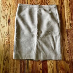 J Crew No. 2 Pencil Skirt in Camel Double Serge Wool, size 12